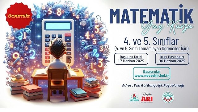 Nevşehir Belediyesi’nden Matematik Yaz Kursu